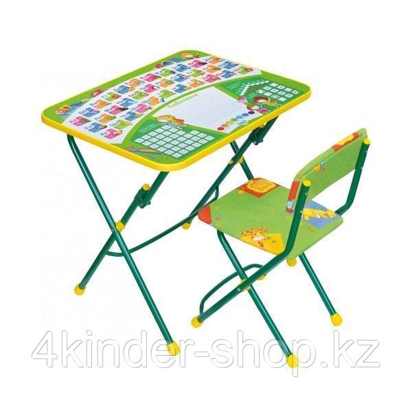 НИКА Набор мебели ПЕРВОКЛАШКА зеленый фон (стол-парта+мяг стул) - фото 1 - id-p72778480