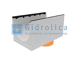 Лоток водоотводный бетонный коробчатый (СО-500мм), с чугунной насадкой, с водосливом KUв  100.60,3