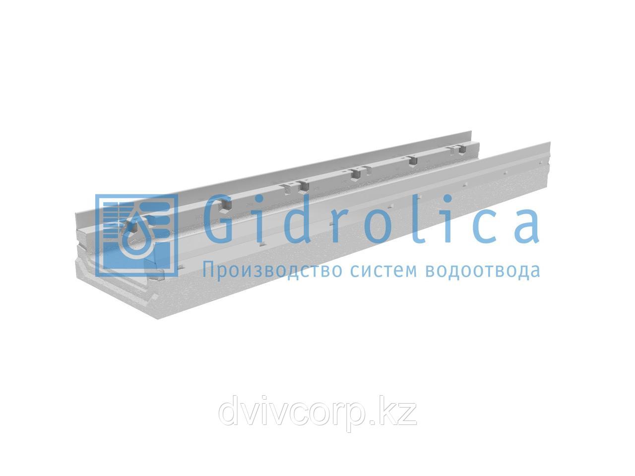 Лоток водоотводный бетонный коробчатый (СО-150мм), с оцинкованной насадкой КП 100.21,3 (15).10(6,5)-BGF-Z