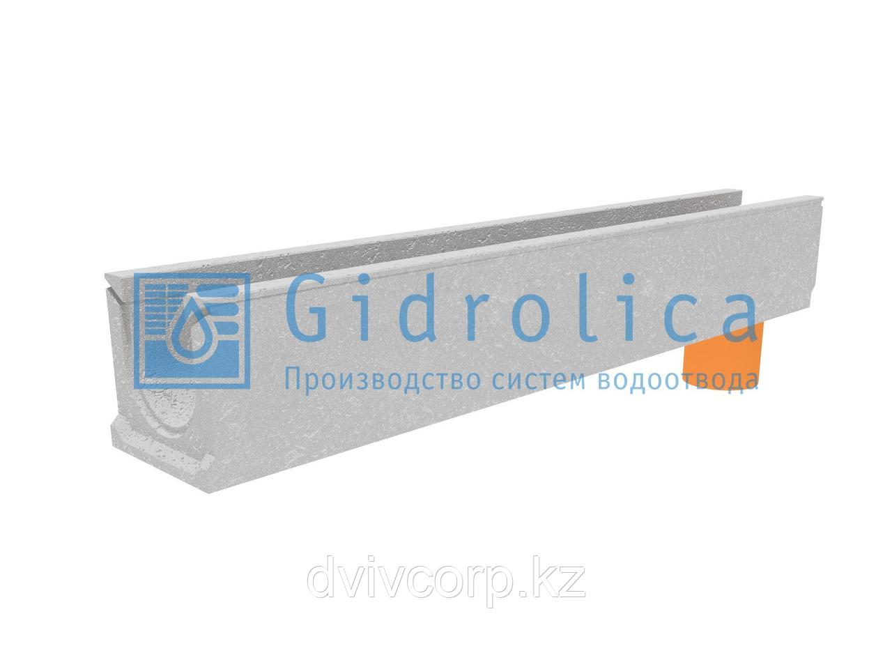 Лоток водоотводный бетонный коробчатый (СО-100мм), с водосливом KUв 100.16,3(10).15,7(11,7) - BGU, № 5-0