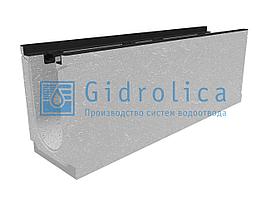 Лоток водоотводный бетонный коробчатый (СО-150мм), с чугунной насадкой, с уклоном 0,5% КUу 100.24,8