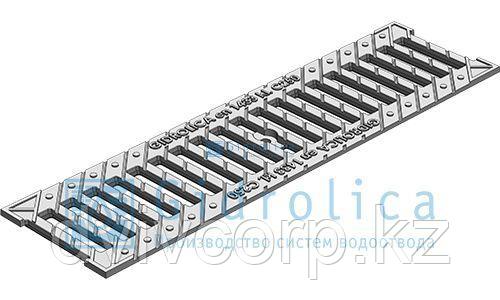 Решетка водоприемная Gidrolica Standart РВ -10.13,6.50 - щелевая чугунная ВЧ оцинкованная, кл. С250