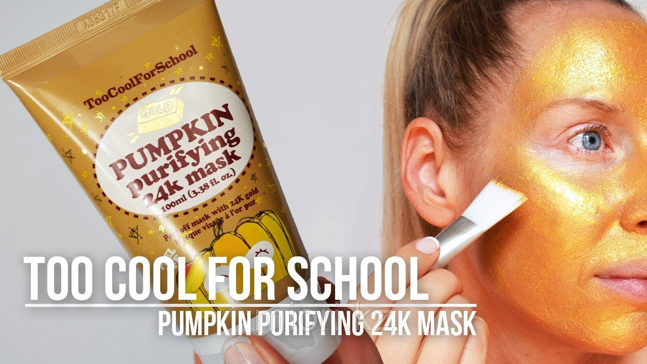 Маска-пленка с экстрактом тыквы TOO COOL FOR SCHOOL Pumpkin Purifying 24K Mask - фото 3 - id-p72824140