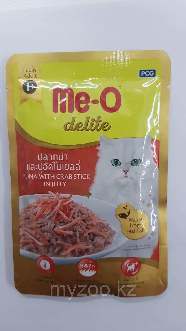 Ме-О Delite,влажный корм тунец с крабовыми палочками 70гр