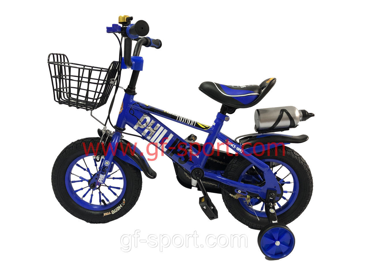 Велосипед Phillips синий оригинал детский с холостым ходом 12 размер