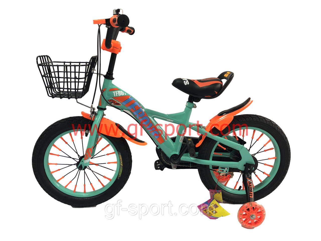 Велосипед Phillips бирюзовый оригинал детский с холостым ходом 16 размер