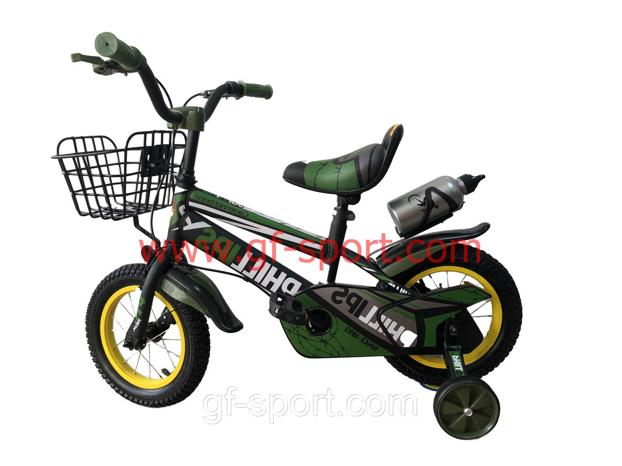 Велосипед Phillips зеленый оригинал детский с холостым ходом 12 размер