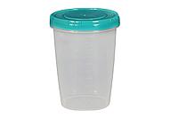 Банка с закручивающейся крышкой мерная, 600мл Ф05