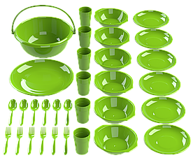 Набор посуды для пикника №9 «Вечеринка» (6 персон, 32 предмета) АП 184, фото 3
