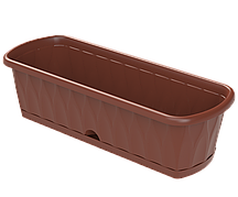 Ящик для растений «Домашний сад» 60см (с поддоном и системой прикорневого полива) (60×22,5×17см) АП 141
