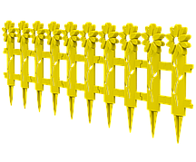 Заборчик декоративный «Ромашка» L-130см (5 секций 41×26см) АП 112