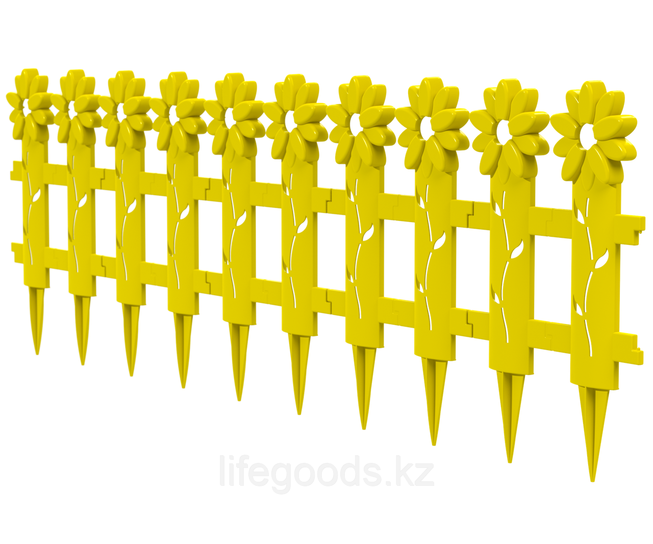 Заборчик декоративный «Ромашка» L-130см (5 секций 41×26см) АП 112