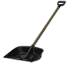 Лопата снеговая с металлической планкой и пластмассовой ручкой «Альфа» 460×420мм АП 083, фото 5