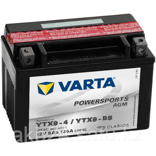 Аккумулятор Varta Powersports AGM YTX9-BS 8Ah 135A 150x87x105 - фото 1 - id-p72849710