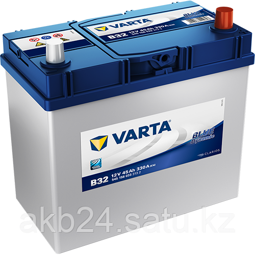 Аккумулятор Varta Blue Dynamic B32 45Ah 330A 238x135x227 - фото 1 - id-p72849727