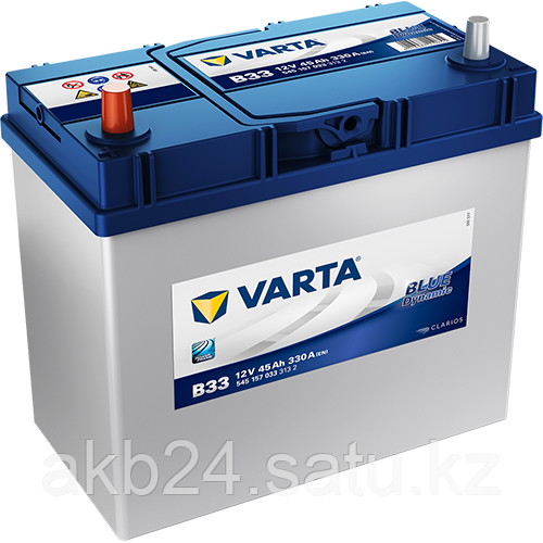 Аккумулятор Varta Blue Dynamic B33 45Ah 330A 238x135x227