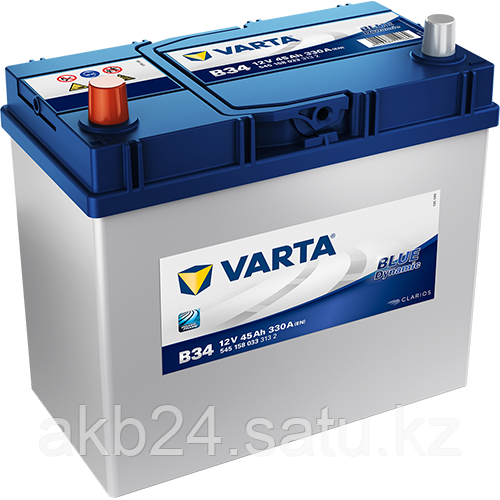Аккумулятор Varta Blue Dynamic B34 45Ah 330A 238x135x227 - фото 1 - id-p72849729