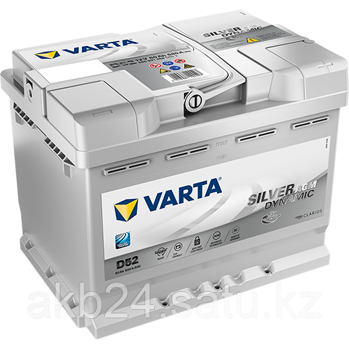 Аккумулятор Varta Silver Dynamic AGM D52 60Ah 680A 242x175x190 - фото 1 - id-p72849731