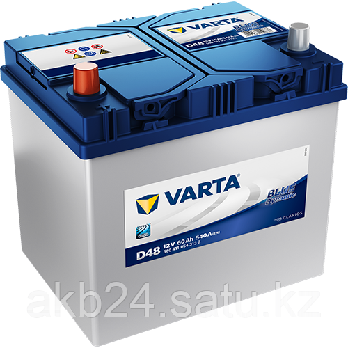 Аккумулятор Varta Blue Dynamic D48 60Ah 540A 232x175x225 - фото 1 - id-p72849733
