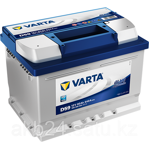 Аккумулятор Varta Blue Dynamic D59 60Ah 540A 242x175x175 - фото 1 - id-p72849734