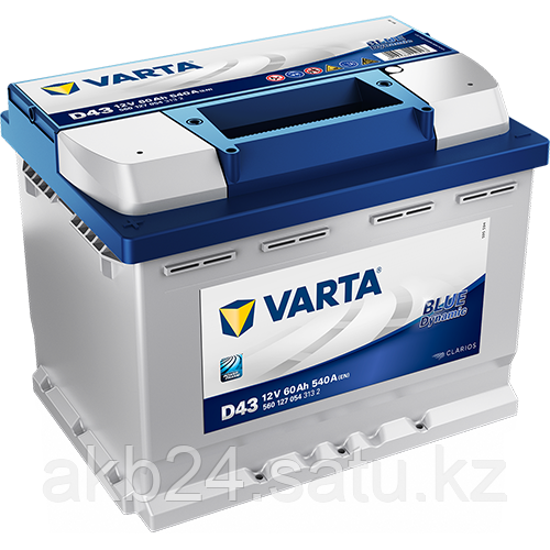 Аккумулятор Varta Blue Dynamic D43 60Ah 540A 242x175x190 - фото 1 - id-p72849736
