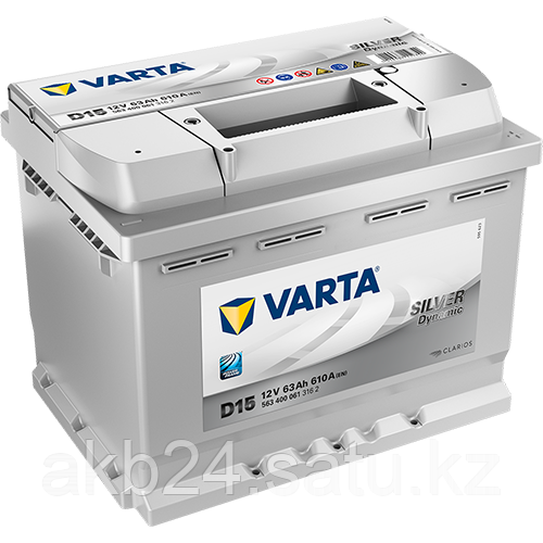 Аккумулятор Varta Silver Dynamic D15 63Ah 610A 242x175x190