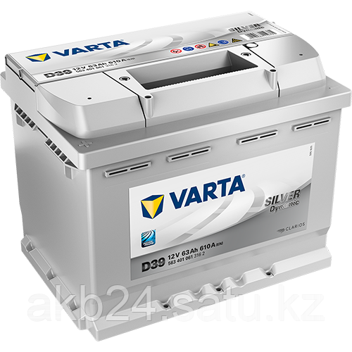 Аккумулятор Varta Silver Dynamic D39 63Ah 610A 242x175x190 - фото 1 - id-p72849739