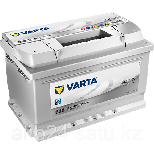 Аккумулятор Varta Silver Dynamic E38 74Ah 750A 278x175x175 - фото 1 - id-p72849744