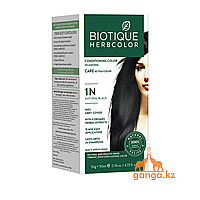 Черная Краска для волос Биотик с 9 травами (BIOTIQUE HERBCOLOR) 50 г + 110 мл