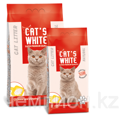 Cat*s White Compact Cat Litter Natural, КэтС Вайт Натурэль, комкующийся наполнитель,уп.10кг.