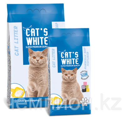 Cat*s White Compact Cat Litter Marseille Soap, КэтС Вайт Марсельское мыло, комкующийся наполнитель,уп.5кг.