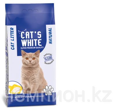 Cat*s White Compact Cat Litter Unscented, КэтС Вайт без запаха, комкующийся наполнитель,уп.15кг.