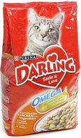 Darling, домашняя птица с овощами, сухой корм для кошек, уп. 2кг.