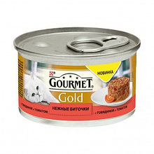 Gourmet Gold, Гурмэ Голд нежные биточки, говядина с томатами, уп.24*85гр.