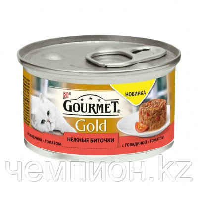 Gourmet Gold, Гурмэ Голд нежные биточки, говядина с томатами, уп.24*85гр. - фото 1 - id-p72852700