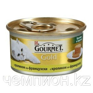 Gourmet Gold, Гурмэ Голд кусочки кролика в паштете по-французски, уп.24*85гр.