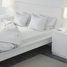 Простыня натяжная ФЭРГМОРА белый 160x200 см ИКЕА, IKEA, фото 2