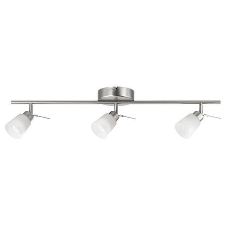Светильник потолочный БАЗИСК 3 ламп, никелированный ИКЕА, IKEA, фото 2
