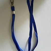Ремешок для бейджа, 45см, с металлическим карабином, синий, фото 2