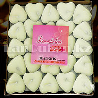 Набор свечей Romantic love в форме сердечек 50 штук в упаковке Свечки сердце (белые)