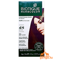 Коричневая Краска для волос Биотик с 9 травами (BIOTIQUE HERBCOLOR) 50 г + 110 мл
