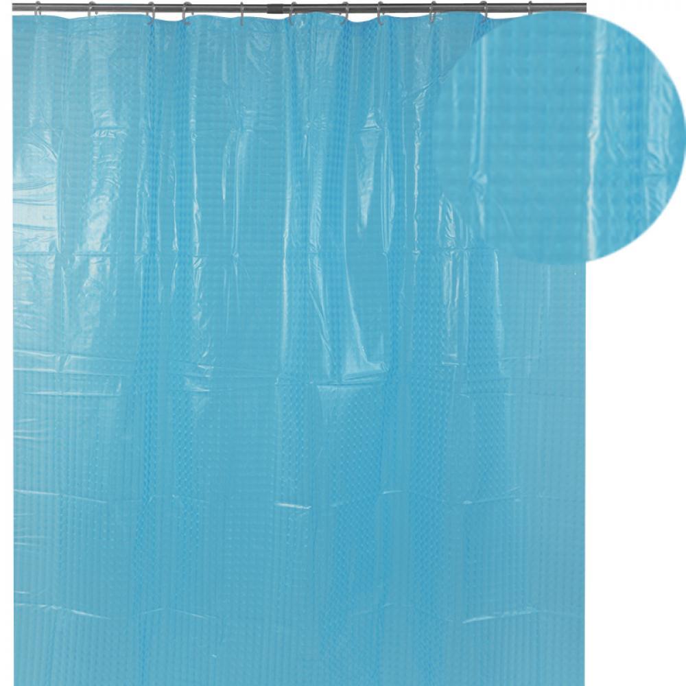 Аквалиния штора для ванной 3D-135 (мел.кв.голубая) 1,8*1,8 - фото 1 - id-p72906680
