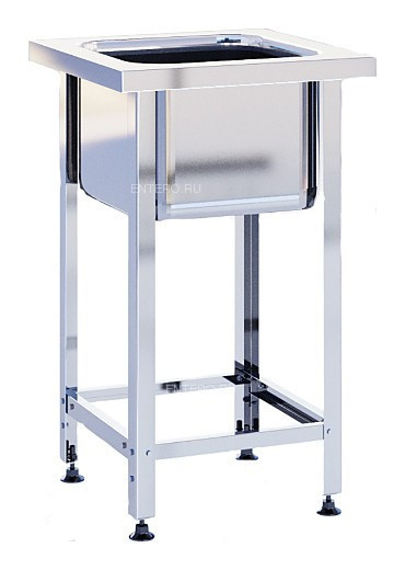 Ванна моечная Cryspi ВМЦ S 1Л (L=530, S=530, Н=870, G=300), ёмкость (400х400х300)