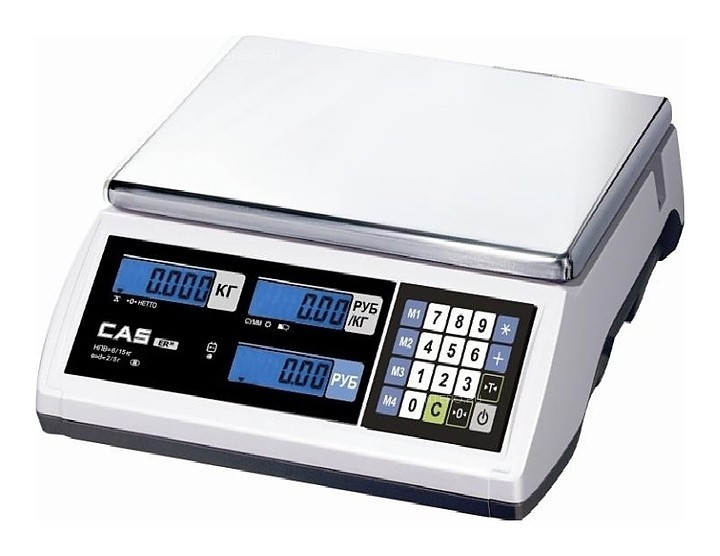 Торговые весы CAS ER JR-6CB белые