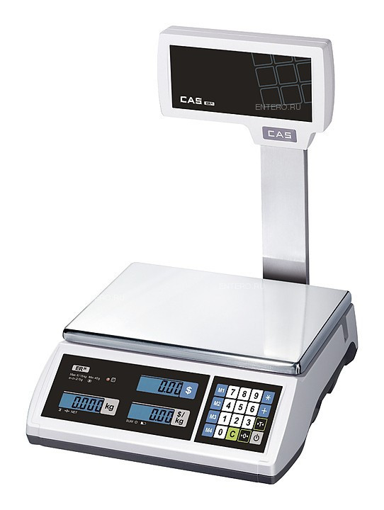 Торговые весы CAS ER JR-6CBU белые