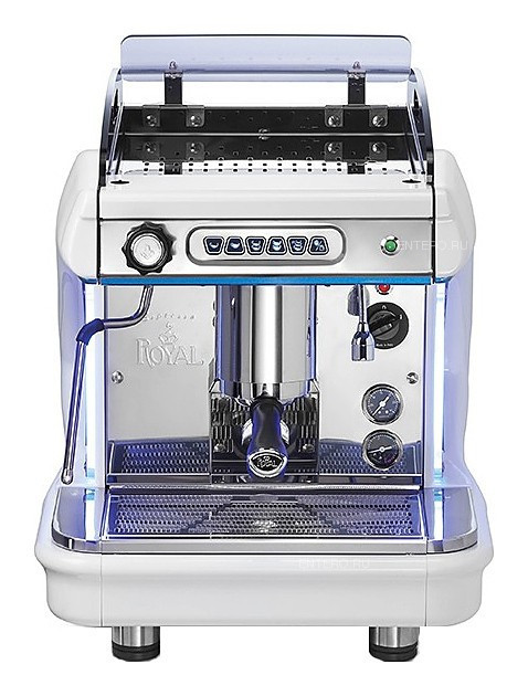 Кофемашина Royal Synchro T2 1GR Automatic Boiler 4LT Vibration pump бело-голубая