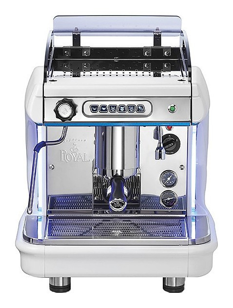 Кофемашина Royal Synchro T2 1GR Automatic Boiler 4LT Motor-Pump inside бело-голубая