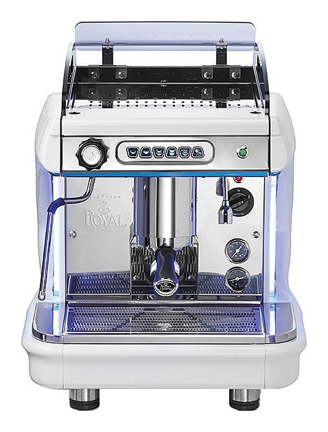 Кофемашина Royal Synchro T2 1GR Automatic Boiler 7LT Motor-Pump inside бело-голубая