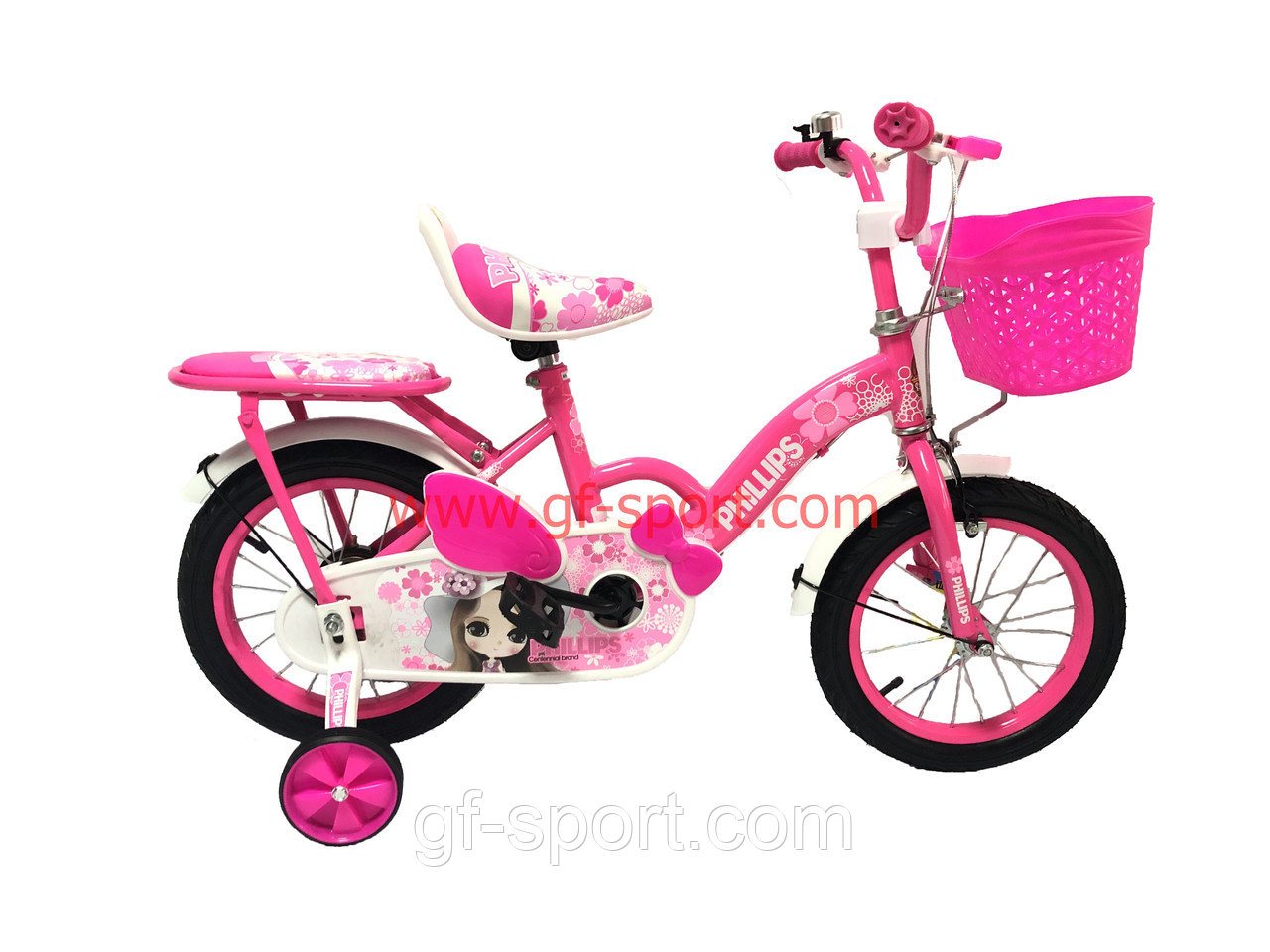 Велосипед Phillips Принцесса розовый оригинал детский с холостым ходом 14 размер