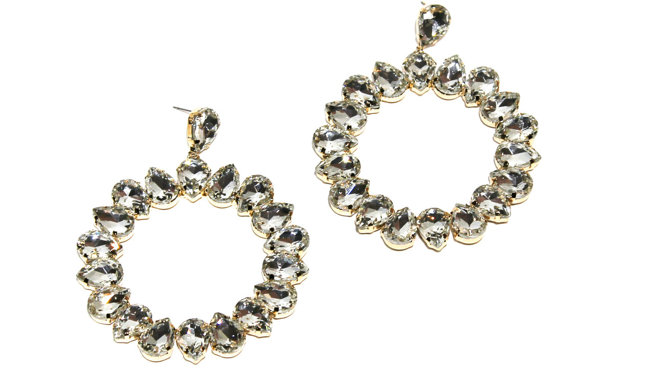 Вечерние серьги Brosh Jewellery (белый Кристалл)